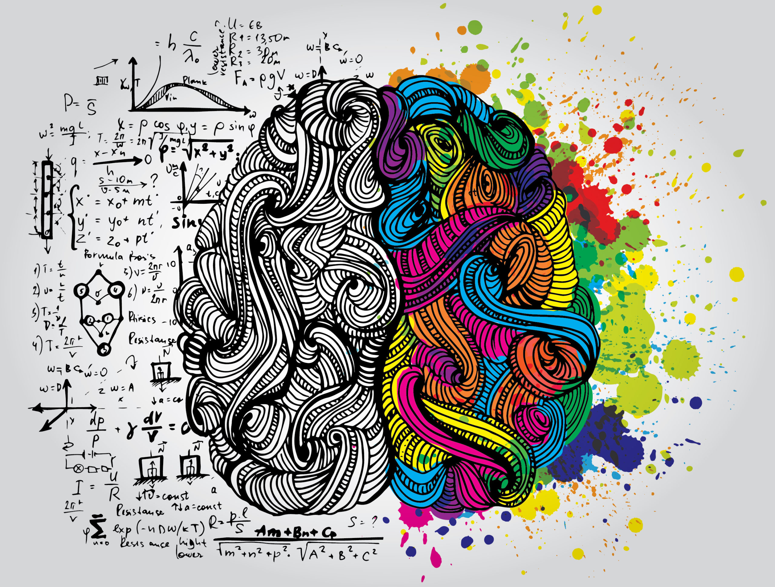 Brain creative colorful